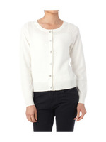 ビジューボタンつきニットカーディガン/ネイビー(093)