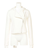 フード付スウェットライダースBZ/BLK