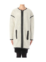 フェイクレザー使いボアワンピース/ナチュラル(050)