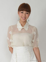 フラワーシアートップス/アイボリー