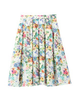 フラワープリントスカート/サックス(190)