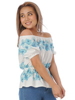 フラワーボーダートップス/PINK