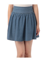 フレアミニスカート/ブルー系(091)