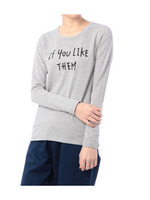 フロッキーロゴプリントTシャツ/グレー(012)