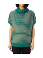 ベリーホット フロントボーダーニットプルオーバー/グリーン系(322)