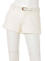 ベルト付きショーパン/ブラック