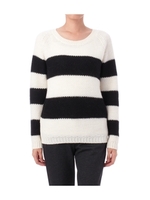 ボーダーニット/チャコールグレー(314)