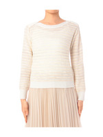 ミックスボーダーニット/ホワイト(104)