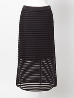 メッシュAラインスカート/ブラック