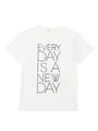 メッセージプリントTシャツ/ライトグレー(011)