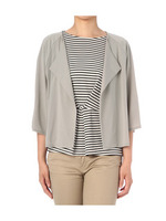 ラグランスリーブジャージカーディガン/ブラウン系(043)