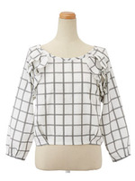 ラッフルハサミコミブラウス/オフホワイト