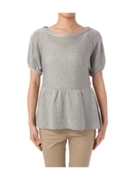 ラメペプラムニットプルオーバー/ゴールド系(007)