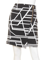 リップル幾何柄/ブラック