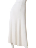 リブニットミモレスカート/WHT