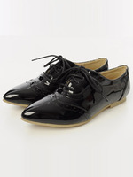 レースアップオックスフォードシューズ/デニム