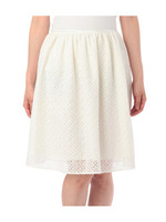 レースフレアスカート/ホワイト(402)