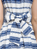 レースボーダーワンピ/ブルー