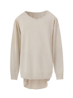 異素材バック切り替えニットプルオーバー/ピンク系(073)