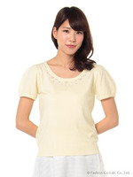 衿まわりフラワーパールP/O/シロ