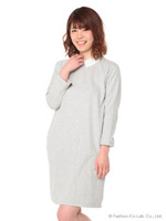 衿付ストライプC＆Sワンピース/Mustard