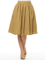 高密度ミモレ丈スカート/ブルー