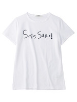 手書きタッチロゴTシャツ/ネイビー(093)