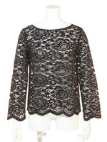 総レースブラウス【Planet blue world】/ブラック