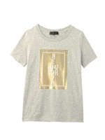 箔プリントロゴTシャツ/ホワイト(107)