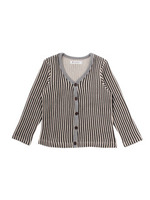 編みストライプカーディガン/ホワイト(301)