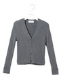 編地変化ショートカーディガン/GRY