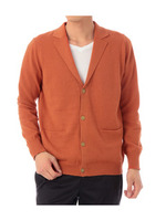 麻混サマーニットカーディガン/オレンジ系(067)