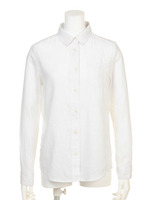 綿麻シャツ/ブルー系