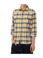 綿麻マドラスチェックシャツ/ネイビー系(292)