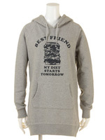 裏毛アメカジチュニックパーカー【Planet blue】/ネービー