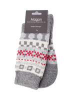 カラー幾何学柄ソックス/グレー(412)